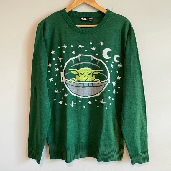 Star Wars The Mandalorian The Child Grogu Baby Yoda Sweater - Picture 3 of 8